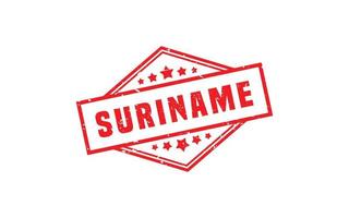 SURINAME stamp rubber with grunge style on white background vector