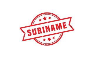 SURINAME stamp rubber with grunge style on white background vector