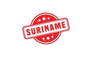 SURINAME stamp rubber with grunge style on white background vector