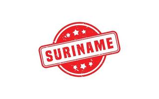 SURINAME stamp rubber with grunge style on white background vector