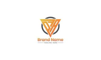 PFA triangle letter logo design with triangle shape. FPA triangle vector logo template. PFA triangular logo Simple, Elegant, and Luxurious Logo. Pro Vector