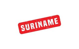 SURINAME stamp rubber with grunge style on white background vector