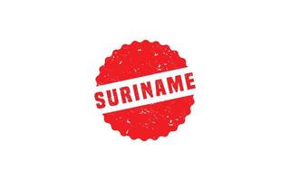 SURINAME stamp rubber with grunge style on white background vector