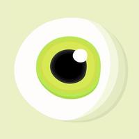 vector aislado ilustración de verde ojo. visión concepto.