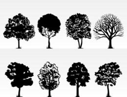 A set of trees. Vector illustration