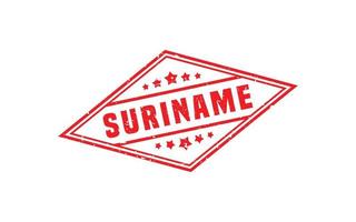 SURINAME stamp rubber with grunge style on white background vector