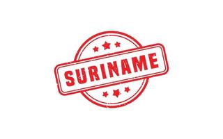 SURINAME stamp rubber with grunge style on white background vector