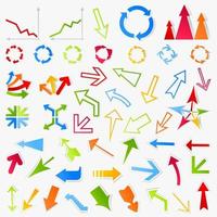 Collection of arrows for web design. A vector illustration