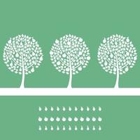 A set of trees. Vector illustration