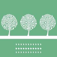 A set of trees. Vector illustration