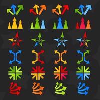 Collection of arrows for web design. A vector illustration