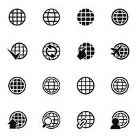 Set of icons of the world. A vector illustration