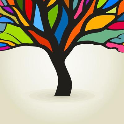 Autumn tree. A vector illustration