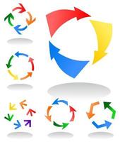 Collection of arrows for web design. A vector illustration