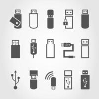 Set of icons the store the computer. A vector illustration