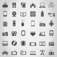 Set of icons on a theme communication. A vector illustration