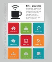 Set of info of a drawing for design. A vector illustration