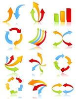 Collection of arrows for web design. A vector illustration