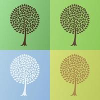 A set of trees. Vector illustration