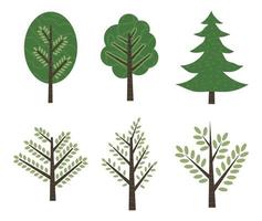 A set of trees. Vector illustration