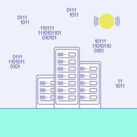 Abstract information server. Vector illustration