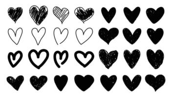 Hand drawn heart symbol illustration vector