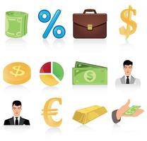 Set of icons for business. A vector illustration