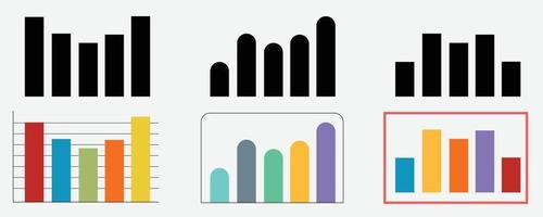 Flat chart, graph. Simply color editable. Infographics elements. Business Infographic , bar chart vector