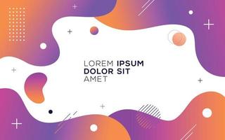 Modern vector graphic of abstract fluid gradient background design template