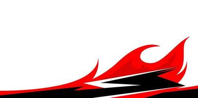 racing stripes red fire decals vector