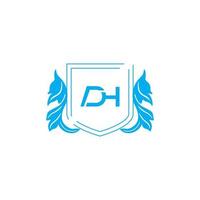 Modern Letter DH Logo, suitable for any business or identity with DH or HD initials vector