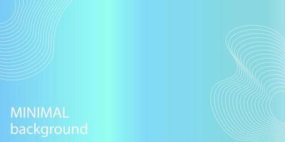 Minimal gradient background. Abstract vector long banner with wavy lines and place for text. Socail media cover template
