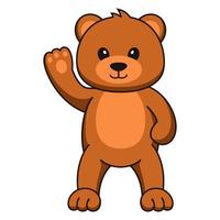 cute cartoon bear illustration vector