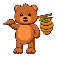 cute cartoon bear illustration vector