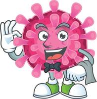 Corona virus cartoon character style vector