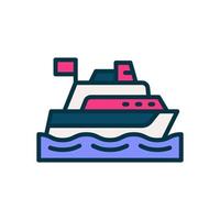 yacht icon for your website, mobile, presentation, and logo design. vector