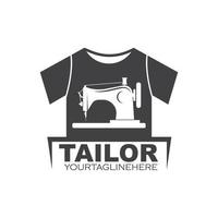 sewing machine in tshirt icon of tailor business vector