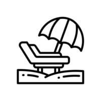 beach chair icon for your website, mobile, presentation, and logo design. vector