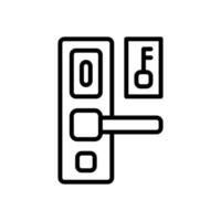 door handle icon with line style vector