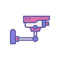 cctv icono con lleno color estilo vector