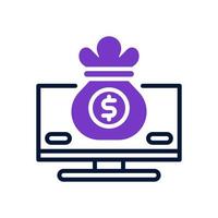 money bag icon for your website, mobile, presentation, and logo design. vector