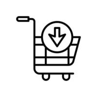 icono de carrito de compras para su sitio web, móvil, presentación y diseño de logotipo. vector