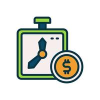 time is money icon for your website, mobile, presentation, and logo design. vector