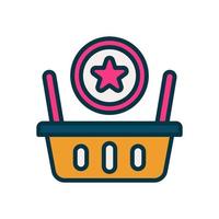 icono de cesta de la compra para su sitio web, móvil, presentación y diseño de logotipo. vector