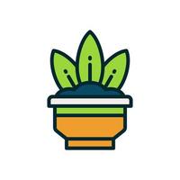 plant pot icon for your website, mobile, presentation, and logo design. vector