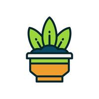 plant pot icon for your website, mobile, presentation, and logo design. vector