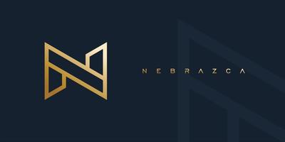 modern and sophisticated N letter initial logo design vector