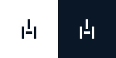 Modern and unique PH logo design 2 vector