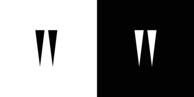w logo diseño sencillo y moderno vector