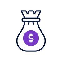 money bag icon for your website design, logo, app, UI. vector